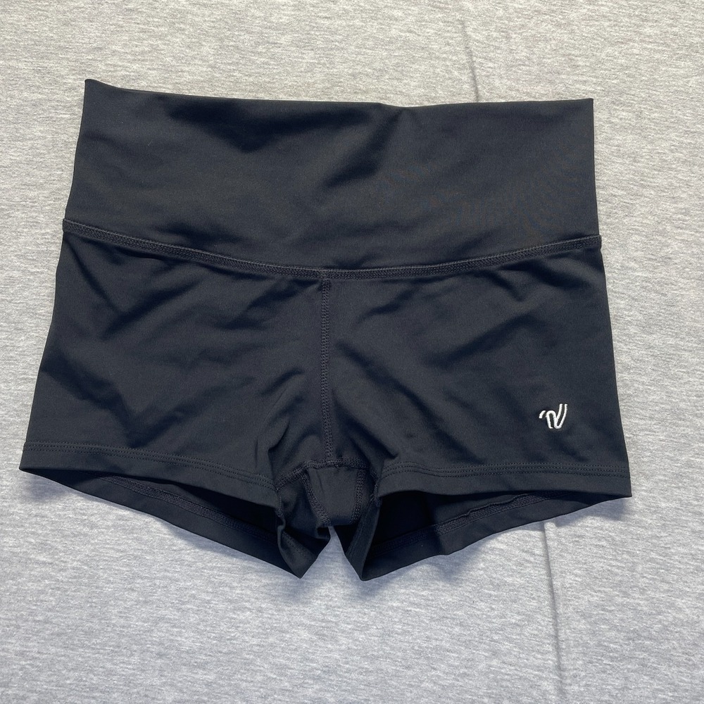 Varsity All Star Fashion Athletic Shorts Womens Medium Black Logo Gym & Training